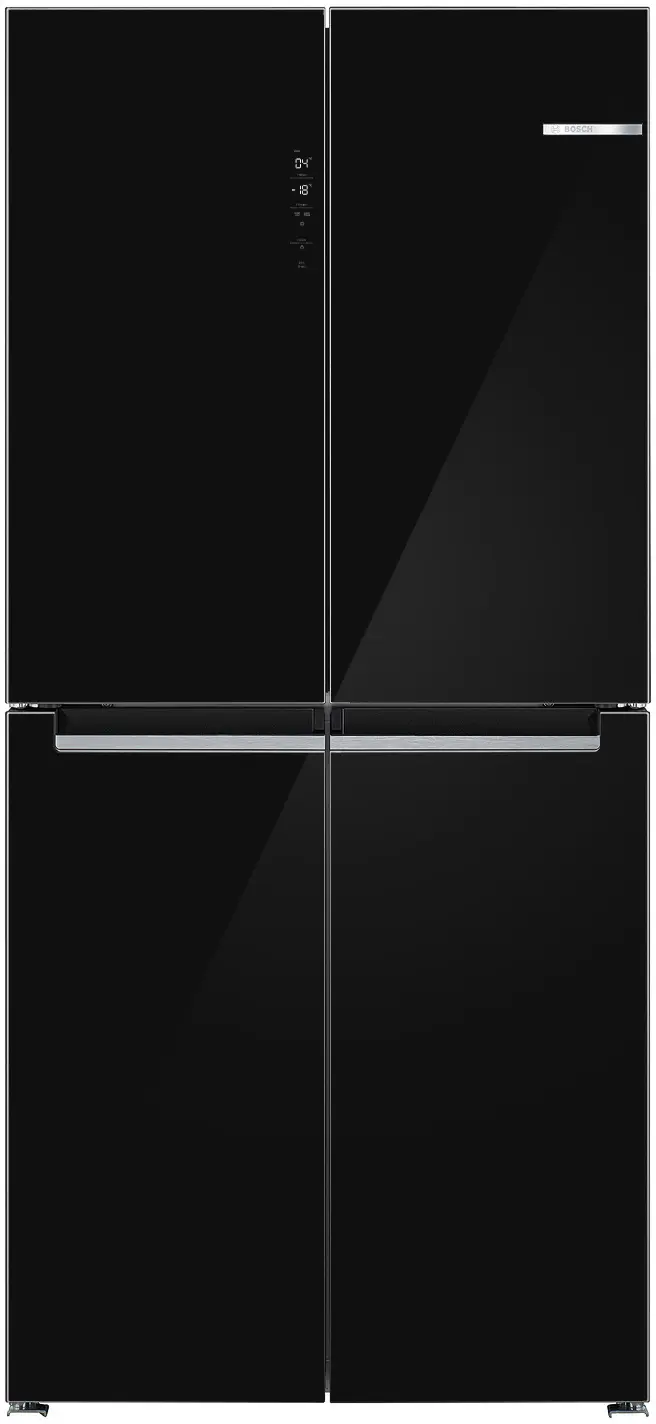 Freestanding - Bosch KMC85LBEA - combină frigorifică MultiDoor independentă, uși din sticlă, negru, 324+223 litri