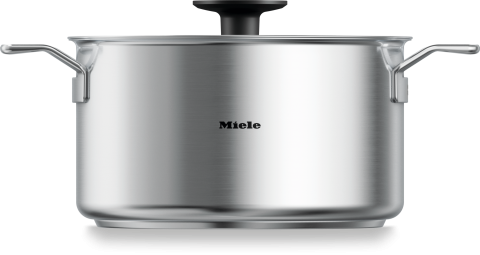 Consumabile & accesorii plite - Caserolă din inox cu capac Miele KMKT 2460-3, 24 cm / 6 l, pentru toate plitele