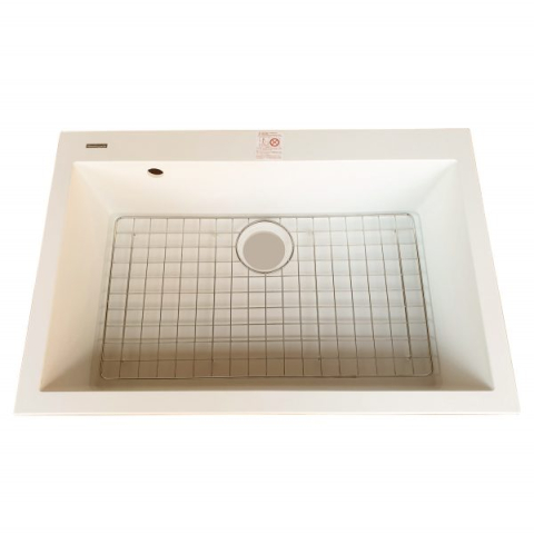 Chiuveta bucatarie granit CookingAid Cube ON7610 Alba Galbui / Jasmine + accesorii montaj [1]