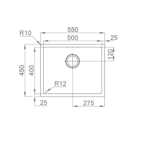 Chiuveta bucatarie inox CookingAid BOX LUX 50 COPPER cu strat PVD ceramic culoare cupru cu montaj pe/sub blat + accesorii montaj [13]