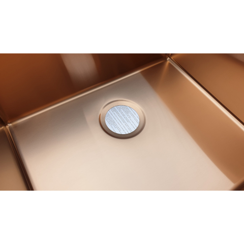 Chiuveta bucatarie inox CookingAid BOX LUX 50 COPPER cu strat PVD ceramic culoare cupru cu montaj pe/sub blat + accesorii montaj [5]