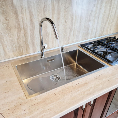 Chiuveta bucatarie inox CookingAid BOX LUX 76 + dozator detergent + accesorii montaj [12]