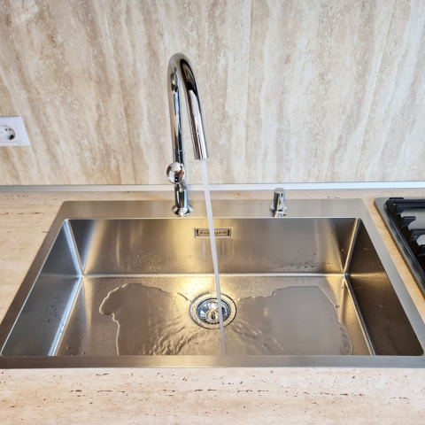 Chiuveta bucatarie inox CookingAid BOX LUX 76 + dozator detergent + accesorii montaj [13]