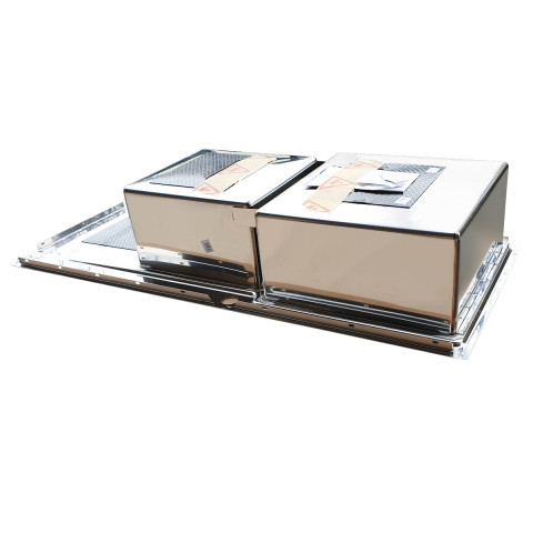 Chiuveta bucatarie inox CookingAid EVO 116 dubla cu 2 cuve + picurator si ventil automat reversibila stanga/dreapta + accesorii montaj [8]