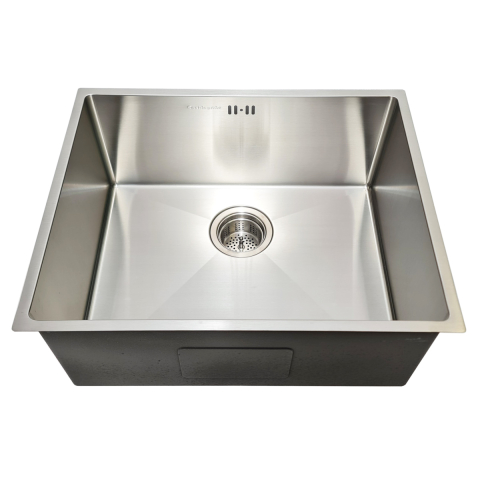 Chiuveta bucatarie inox CookingAid HERA MEDIUM cu montaj pe/sub blat cu dozator detergent, tavita scurgere inox, gratar rulabil inox + accesorii montaj [10]