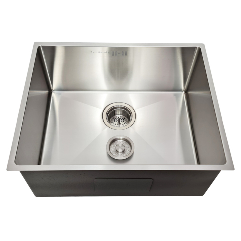 Chiuveta bucatarie inox CookingAid HERA MEDIUM cu montaj pe/sub blat cu dozator detergent, tavita scurgere inox, gratar rulabil inox + accesorii montaj [3]