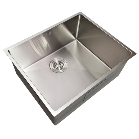 Chiuveta bucatarie inox CookingAid HERA MEDIUM cu montaj pe/sub blat cu dozator detergent, tavita scurgere inox, gratar rulabil inox + accesorii montaj [4]