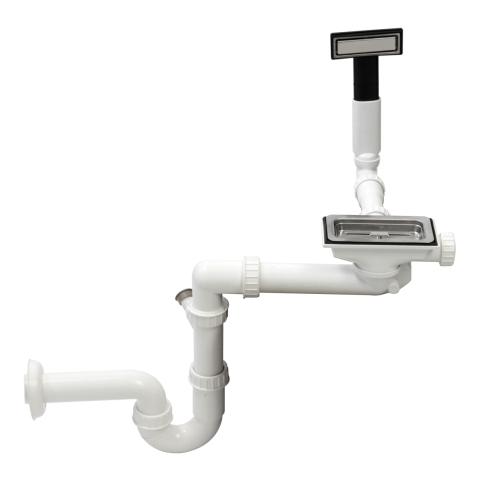 Chiuveta bucatarie inox CookingAid INVISIBLE 50R cu capac scurgere invizibil + accesorii montaj [10]