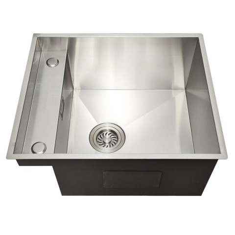 Chiuveta bucatarie inox CookingAid INVISIBLE DEEP cu scurgator vase/paste/fructe, dozator detergent + accesorii montaj [7]