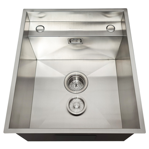 Chiuveta bucatarie inox CookingAid INVISIBLE DEEP cu scurgator vase/paste/fructe, dozator detergent + accesorii montaj [8]