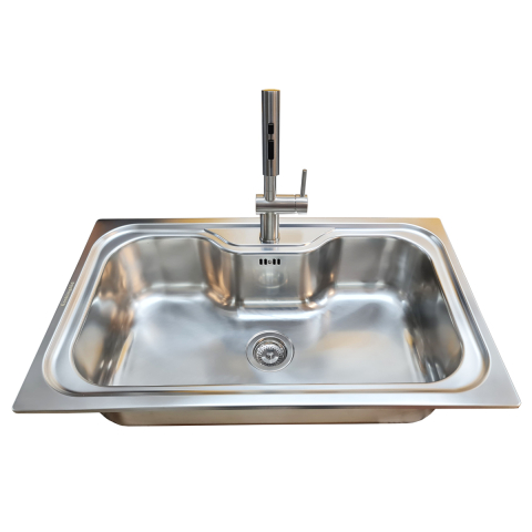 Chiuveta bucatarie inox CookingAid SELENA BIG ONE, 860x510x220mm cu accesorii montaj [4]