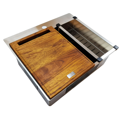 Chiuveta bucatarie inox CookingAid TASCA ASOLO AA55 cu montaj pe blat sau la nivelul blatului si accesorii montaj [8]