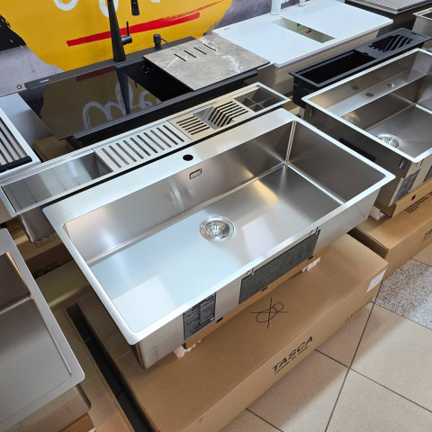 Chiuveta bucatarie inox CookingAid TASCA ASOLO AA90 WORKSTATION cu montaj pe blat sau la nivelul blatului si accesorii montaj [9]