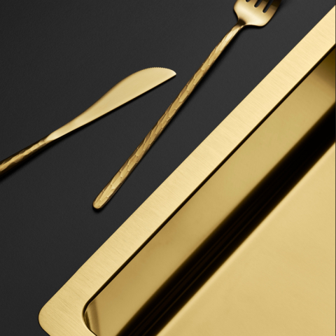 Chiuveta bucatarie inox CookingAid TASCA CANOVA CA50 Gold cu strat PVD ceramic culoare aurie cu montaj pe blat, sub blat sau la nivelul blatului si accesorii montaj [15]