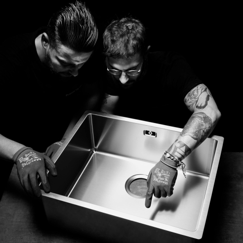 Chiuveta bucatarie inox CookingAid TASCA CANOVA CA55 cu montaj pe blat, sub blat sau la nivelul blatului si accesorii montaj [12]