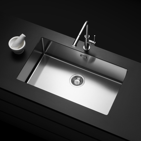 Chiuveta bucatarie inox CookingAid TASCA CANOVA CA70 cu montaj pe blat, sub blat sau la nivelul blatului si accesorii montaj [5]