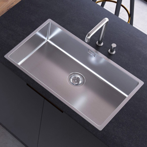 Chiuvete & Baterii - Chiuveta bucatarie inox CookingAid TASCA CANOVA CA70 cu montaj pe blat, sub blat sau la nivelul blatului si accesorii montaj