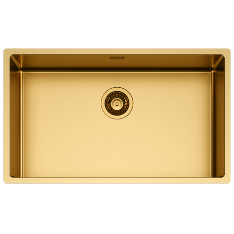 Chiuveta bucatarie inox CookingAid TASCA CANOVA CA70 GOLD cu strat PVD ceramic culoare aurie cu montaj pe blat, sub blat sau la nivelul blatului si accesorii montaj [2]
