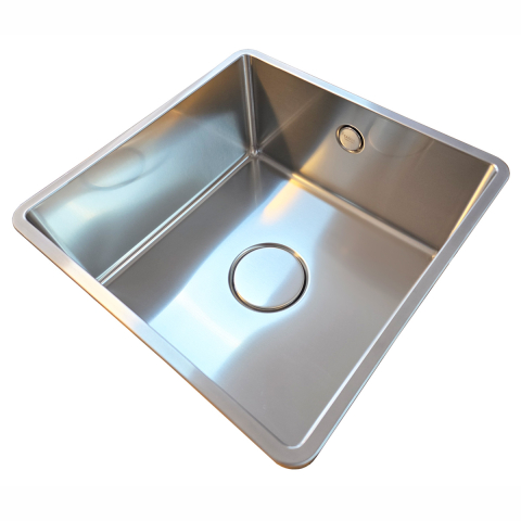 Chiuveta bucatarie inox CookingAid TASCA IRIS IR40 cu montaj pe blat, ventil scurgere automat cu capac scurgere invisibila, preaplin rotund si accesorii montaj [8]