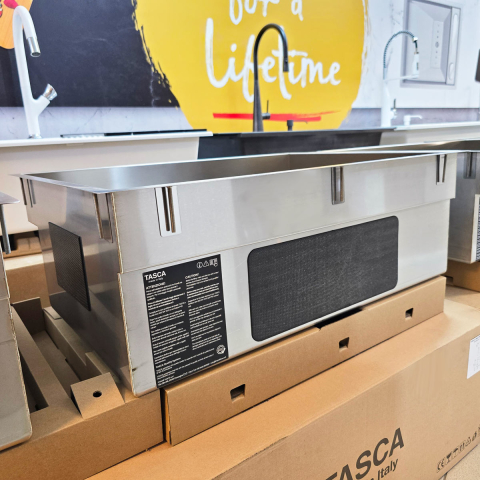 Chiuveta bucatarie inox CookingAid TASCA PHANTOM BACK PT65 INVISIBLE cu montaj pe blat, sub blat, la nivelul blatului sau sub geam si accesorii montaj [6]