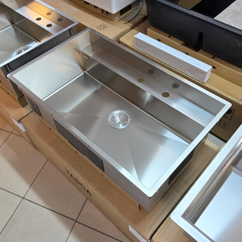 Chiuveta bucatarie inox CookingAid TASCA PHANTOM BACK PT80 INVISIBLE cu montaj pe blat, sub blat, la nivelul blatului sau sub geam si accesorii montaj [5]