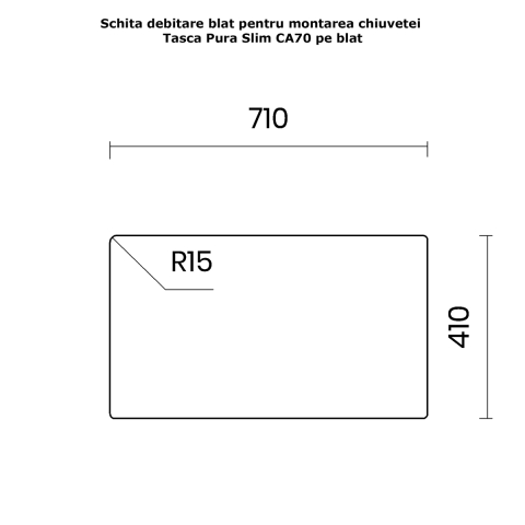 Chiuveta bucatarie inox CookingAid TASCA PURA SLIM CA70 cu montaj 8mm pe blat sau la nivelul blatului si accesorii montaj [19]