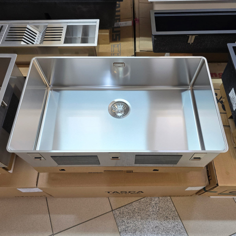 Chiuveta bucatarie inox CookingAid TASCA PURA SLIM CA70 cu montaj 8mm pe blat sau la nivelul blatului si accesorii montaj [15]