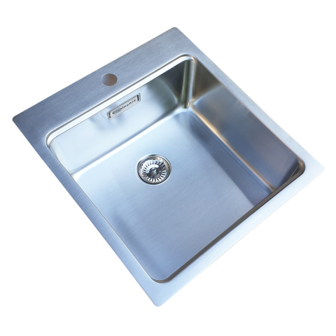 Chiuveta bucatarie inox CookingAid UNA 46 + Bonus: tocator Bambus + accesorii montaj [5]