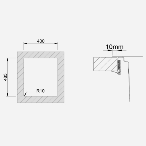 Chiuveta bucatarie inox CookingAid UNA 46 + Bonus: tocator Bambus + accesorii montaj [20]