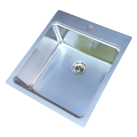 Chiuveta bucatarie inox CookingAid UNA 46 + Bonus: tocator Bambus + accesorii montaj [4]