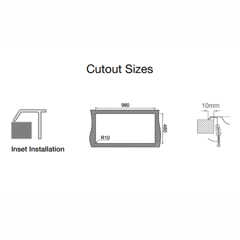 Chiuveta bucatarie inox CookingAid URBAN 105 reversibila stanga/dreapta cu picurator + accesorii montaj [7]