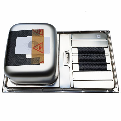 Chiuveta bucatarie inox CookingAid URBAN 80B cuva pe stanga cu picurator pe dreapta + accesorii montaj [6]