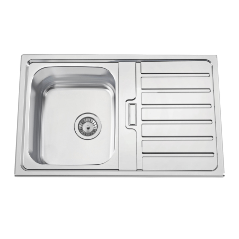 Chiuvete & Baterii - Chiuveta bucatarie inox CookingAid URBAN 80B cuva pe stanga cu picurator pe dreapta + accesorii montaj