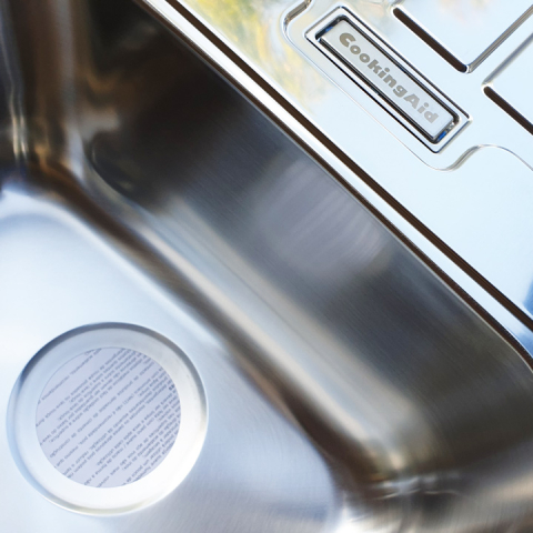 Chiuveta bucatarie inox CookingAid URBAN 80B cuva pe stanga cu picurator pe dreapta + accesorii montaj [5]