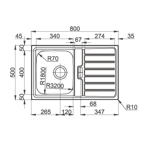 Chiuveta bucatarie inox CookingAid URBAN 80B cuva pe stanga cu picurator pe dreapta + accesorii montaj [13]