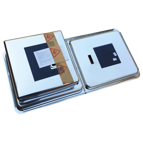 Chiuveta bucatarie inox CookingAid VISION 100 INVISIBLE montaj sub geam cu baterie telescopica integrata, tocator sticla temperizata + accesorii montaj [15]