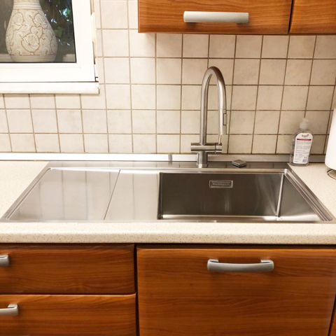 Chiuveta bucatarie inox CookingAid XERON 105 RIGHT cu ventil scurgere dreptunghiular automat si accesorii montaj [3]