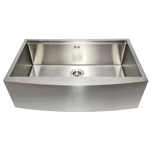 Chiuveta bucatarie inox cu front vizibil CookingAid FARMHOUSE Apron Large Workstation cu scurgator vase/paste/fructe, gratar rulabil inox, dozator sapun, tocator Sapele si accesorii montaj [13]