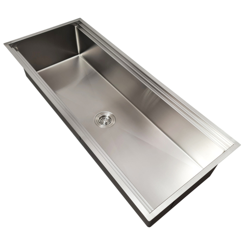 Chiuveta bucatarie inox HORECA CookingAid Infinity Undermount Workstation, montaj pe/sub blat, cu dozator detergent, tavita vase/paste/fructe, scurgator plat inox, gratar rulabil inox, tocator lemn Sa [19]