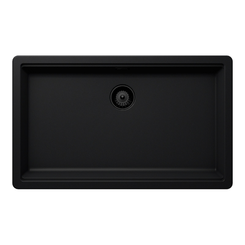 Chiuvete & Baterii - Chiuveta bucatarie Schock Greenwich N-100XL 750 x 456 mm Cristadur Puro, negru intens cu parti vizibile Puro