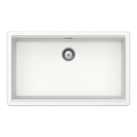 Compozit - Chiuveta bucatarie Schock Greenwich N-100XL Cristadur Polaris 750 x 456 mm, compozit granit, montare pe/sub blat, alb polar