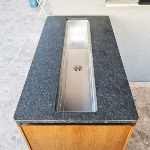 Chiuveta ingusta scurgere multifunctionala tip rigola / canal / jgheab drenare CookingAid Channel sink 93cm cu 4 accesorii incluse [18]