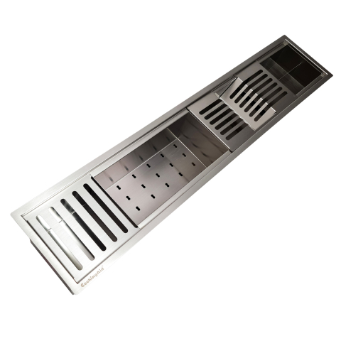 Chiuveta ingusta scurgere multifunctionala tip rigola / canal / jgheab drenare CookingAid Channel sink 93cm cu 4 accesorii incluse [9]