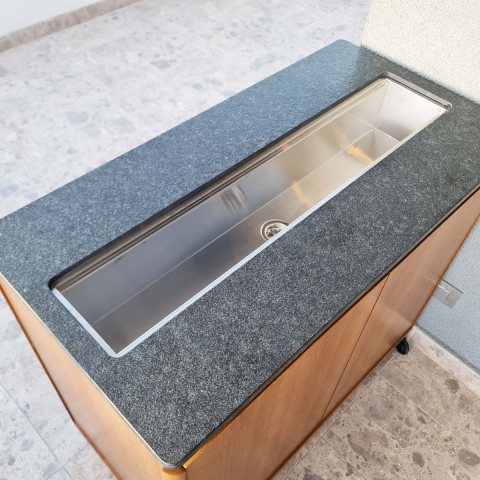 Chiuveta ingusta scurgere multifunctionala tip rigola / canal / jgheab drenare CookingAid Channel sink 93cm cu 4 accesorii incluse [20]