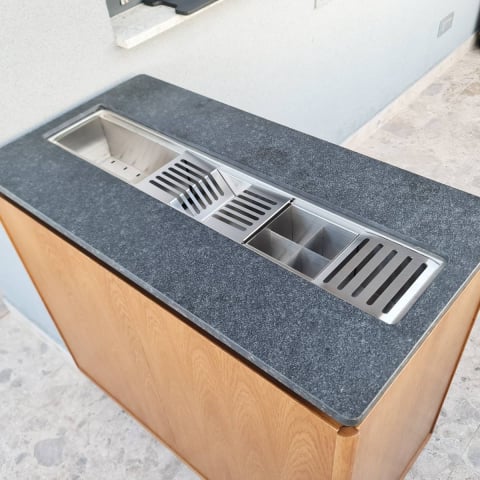 Chiuveta ingusta scurgere multifunctionala tip rigola / canal / jgheab drenare CookingAid Channel sink 93cm cu 4 accesorii incluse [17]