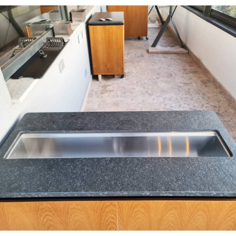 Chiuveta ingusta scurgere multifunctionala tip rigola / canal / jgheab drenare CookingAid Channel sink 93cm cu 4 accesorii incluse [22]