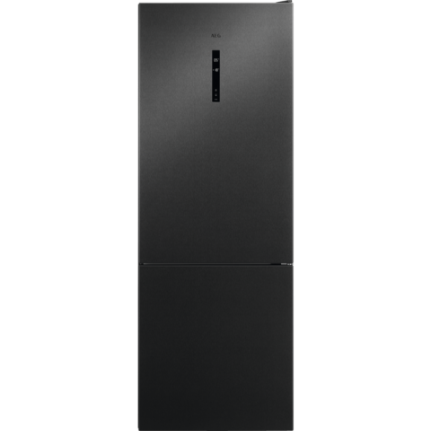 Freestanding - Combina frigorifica AEG ORC6M481EL, 481 l, MultiFlow, CustomFlex, Afisaj LCD, Usi reversibile, Iluminare Indicator temperatura ridicata,LED, Clasa E, H 192 cm, Gri