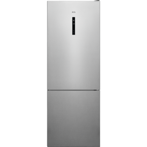 Freestanding - Combina frigorifica AEG ORC6M481EX, 481 l, MultiFlow, CustomFlex, Afisaj LCD, Usi reversibile,Indicator temperatura ridicata,  Clasa E,Iluminare LED, H 192 cm, Inox antiamprenta