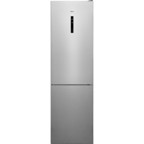 Freestanding - Combina frigorifica AEG RCB736E5MX,  NoFrost, 360 l, Display, Clasa E, H 201 cm, Inox