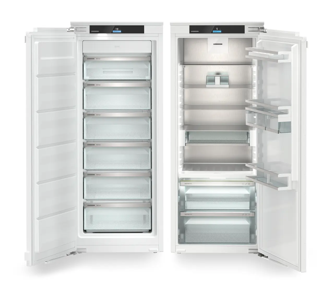 Side by side - Combina frigorifica incorporabila Side by Side Liebherr IXRF 4555, NoFrost, BioFresh, SuperSilent, LightTower, DrySafe, SoftTelescopic, 380 l